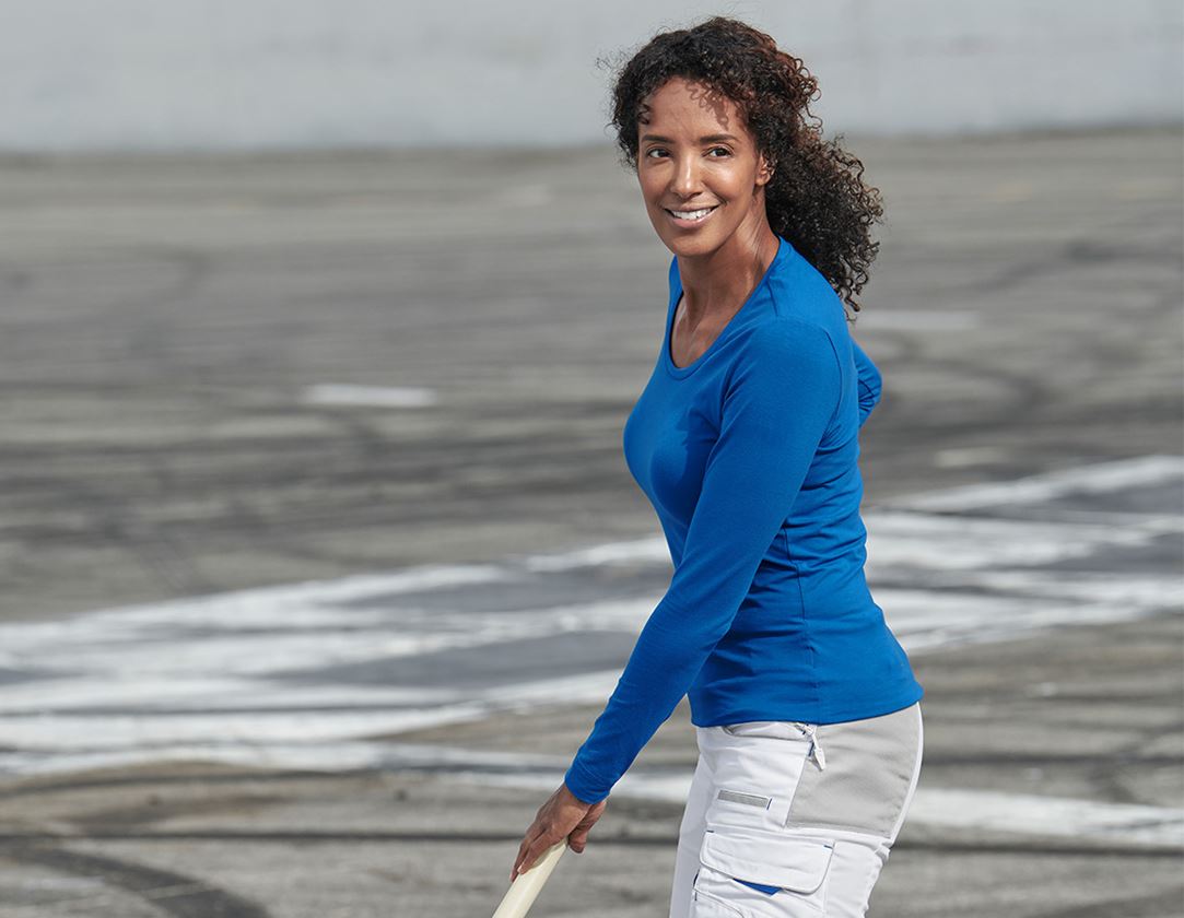 e.s. Longsleeve cotton stretch, Damen