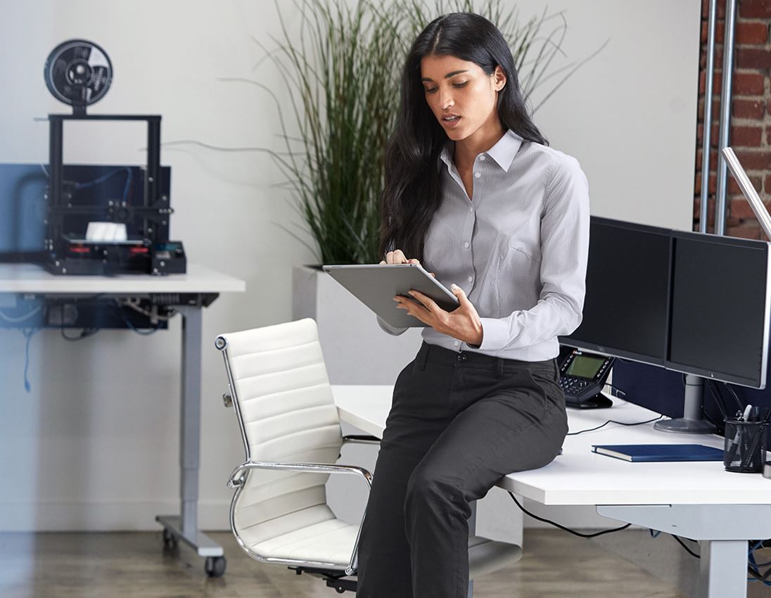 e.s. Business Bluse cotton stretch, Damen reg. fit