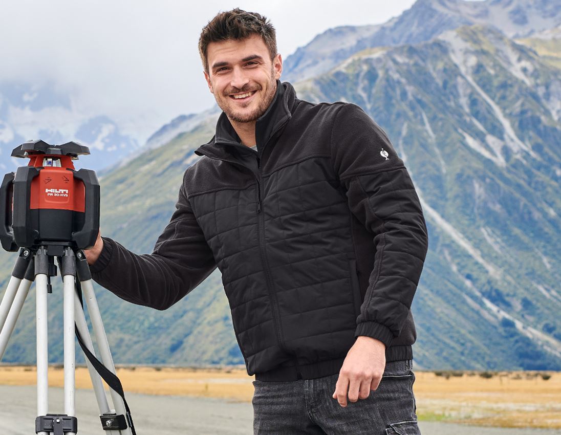 Hybrid Fleecejacke e.s.concrete