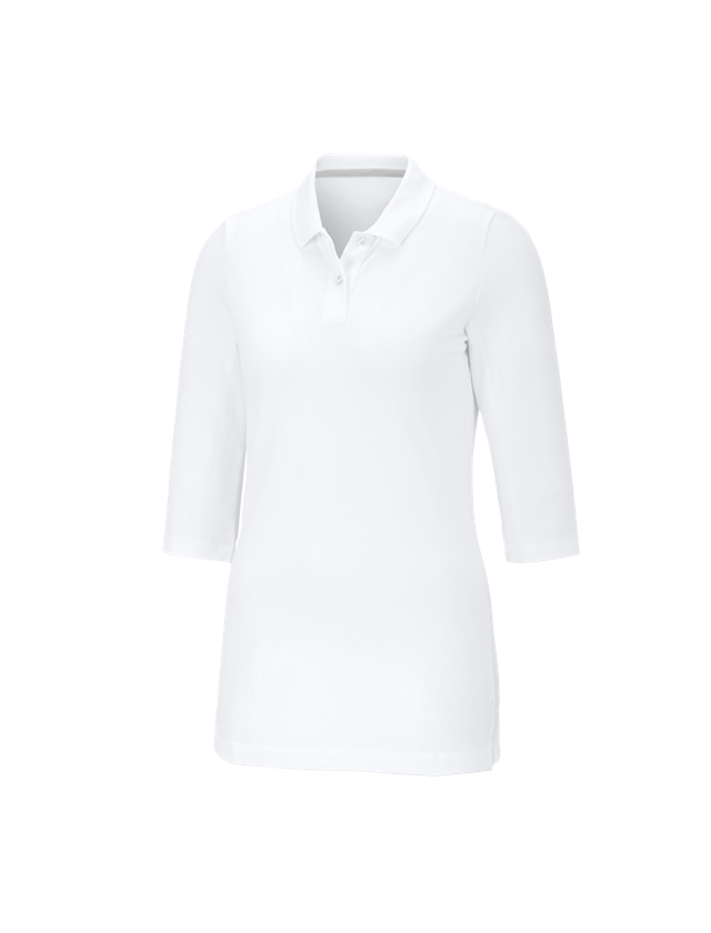 e.s. Piqué-Polo 3/4 Arm cotton stretch, Damen