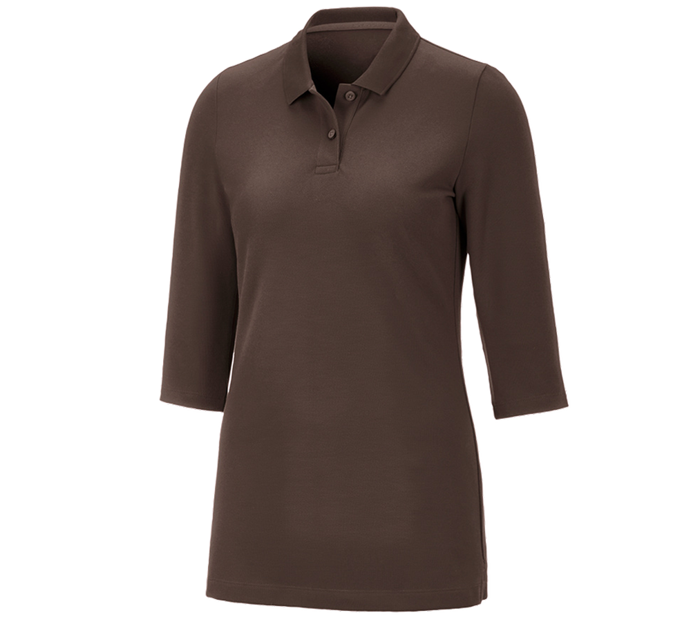 e.s. Piqué-Polo 3/4 Arm cotton stretch, Damen