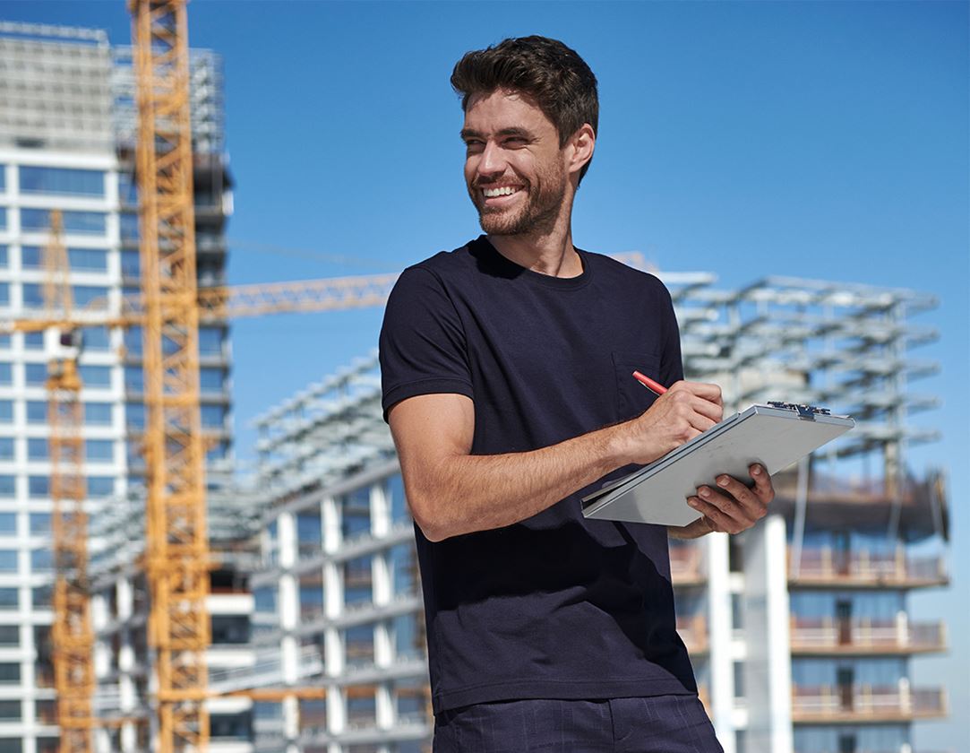 e.s. T-Shirt cotton stretch Pocket