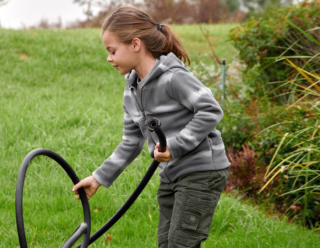 Kapuzenfleecejacke tie-dye e.s.motion ten, Kinder