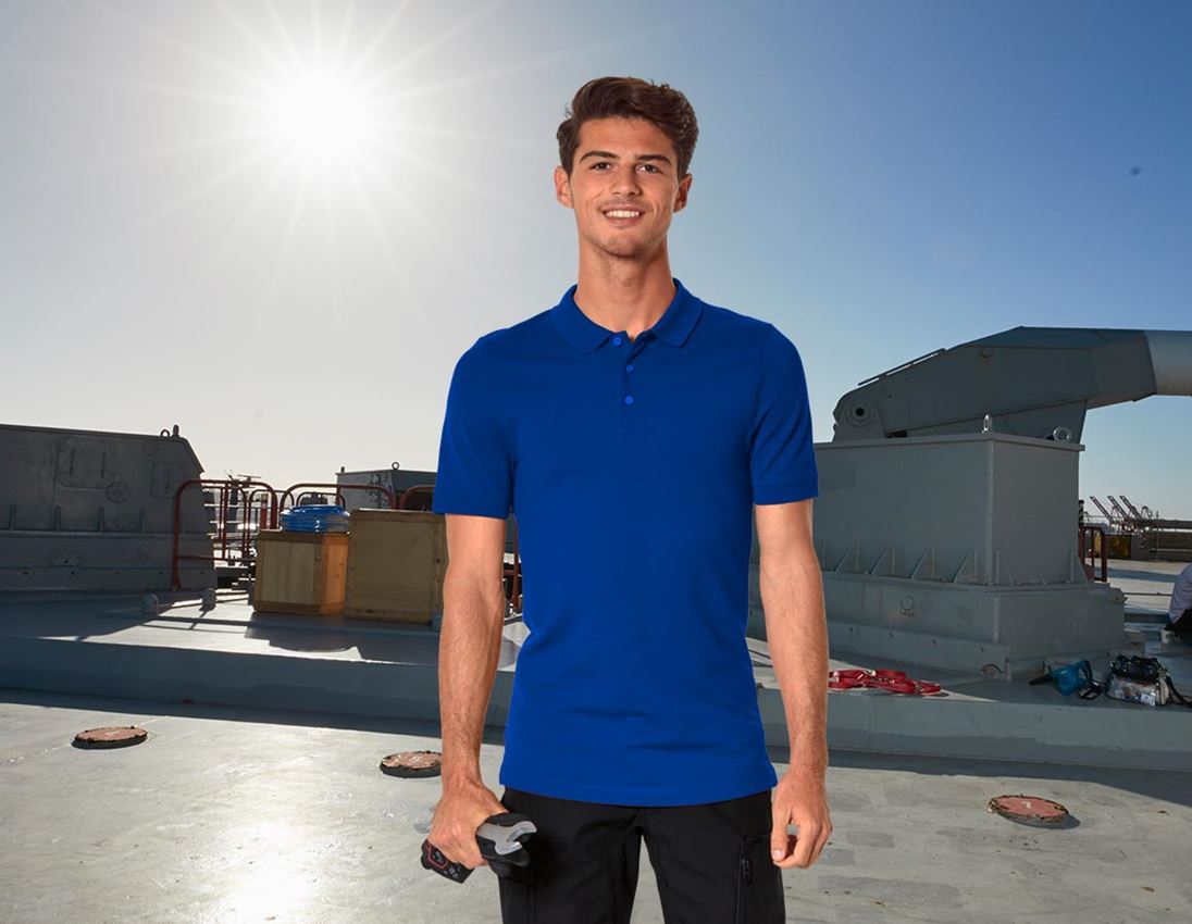 e.s. Piqué-Polo cotton stretch, slim fit