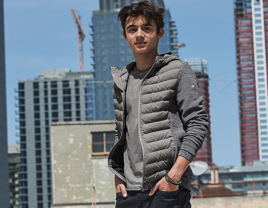 Hybrid Kapuzenstrickjacke e.s.motion ten,Kinder