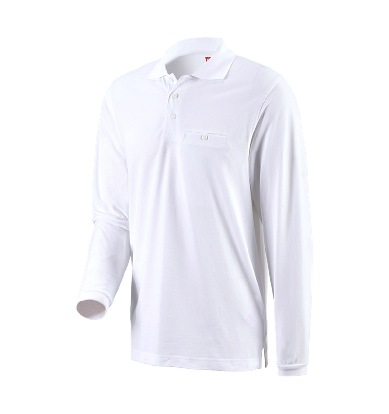 e.s. Longsleeve-Polo cotton Pocket