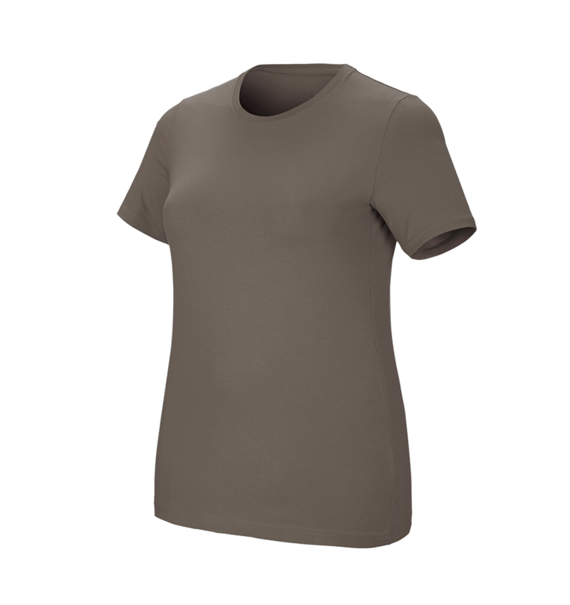 e.s. T-Shirt cotton stretch, Damen, plus fit