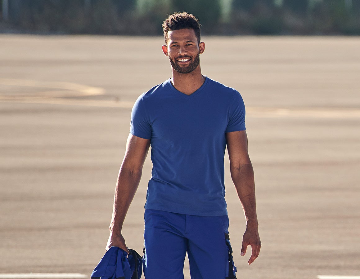 e.s. T-Shirt cotton stretch V-Neck