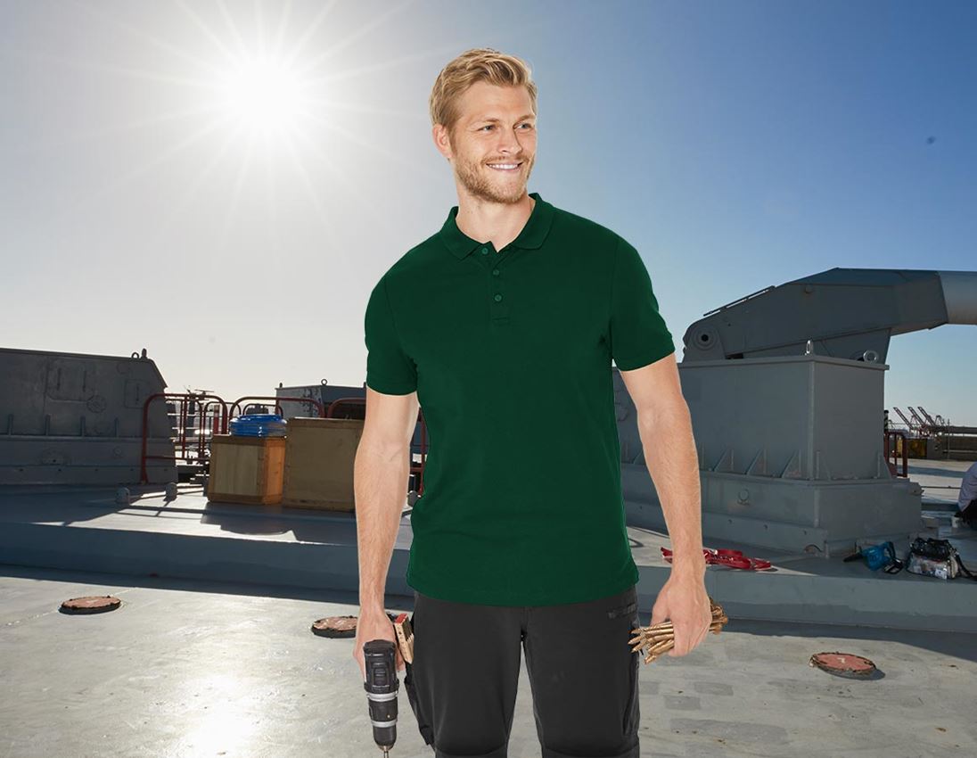 e.s. Piqué-Polo cotton stretch