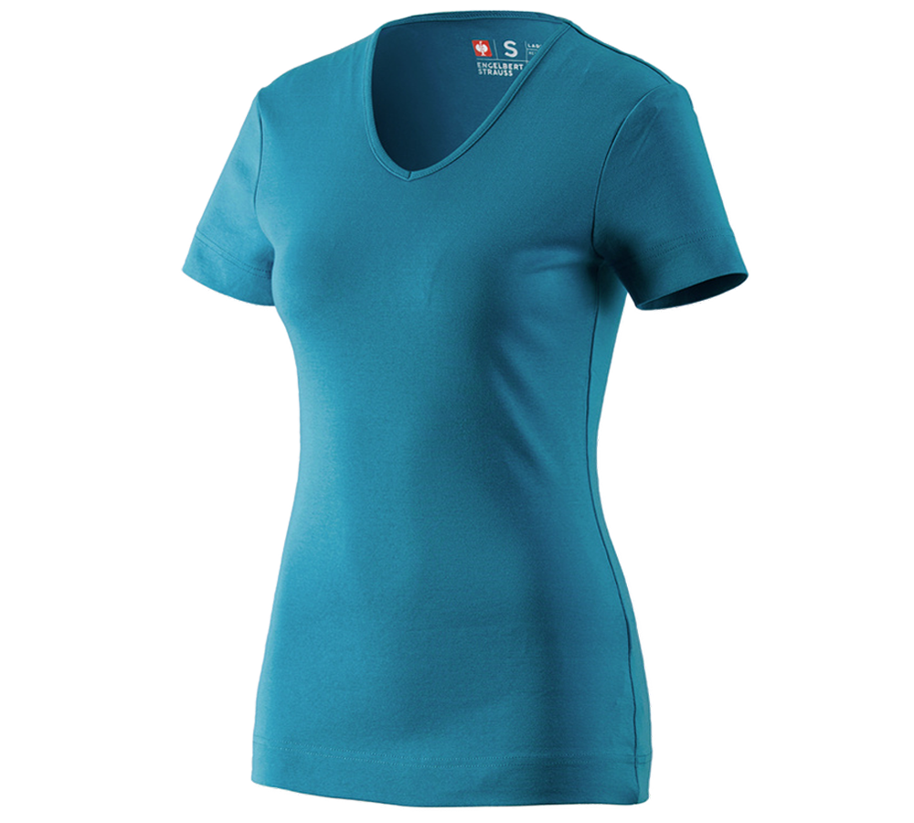 e.s. T-Shirt cotton V-Neck, Damen