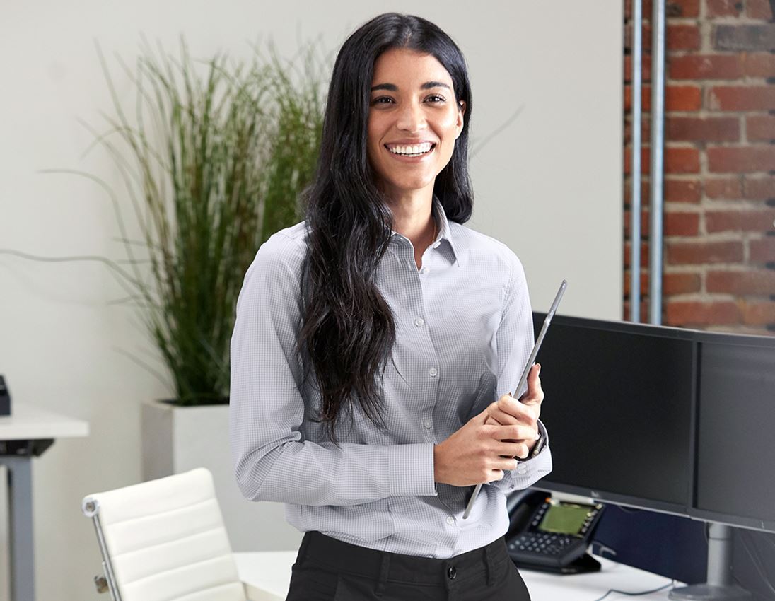 e.s. Business Bluse cotton stretch, Damen reg. fit