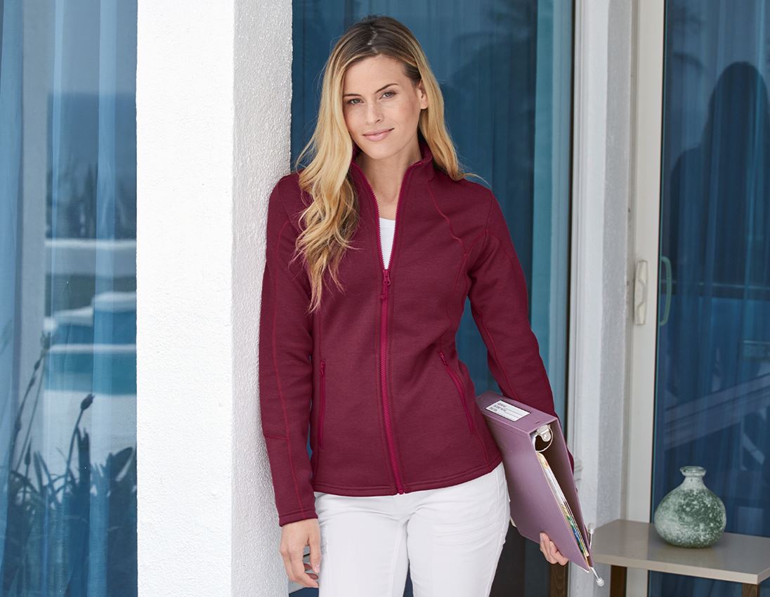 e.s. Funktions Sweatjacke melange, Damen