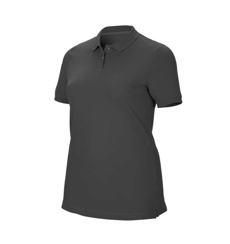 e.s. Piqué-Polo cotton stretch, Damen, plus fit