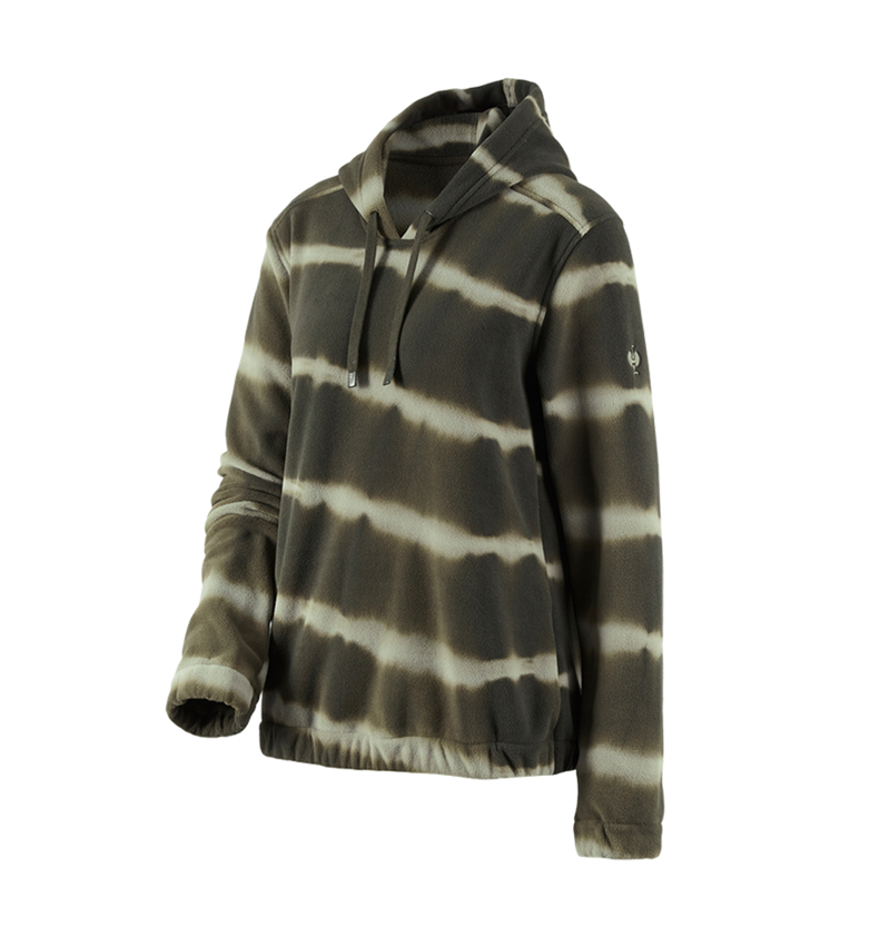 Fleece Hoody tie-dye e.s.motion ten, Damen