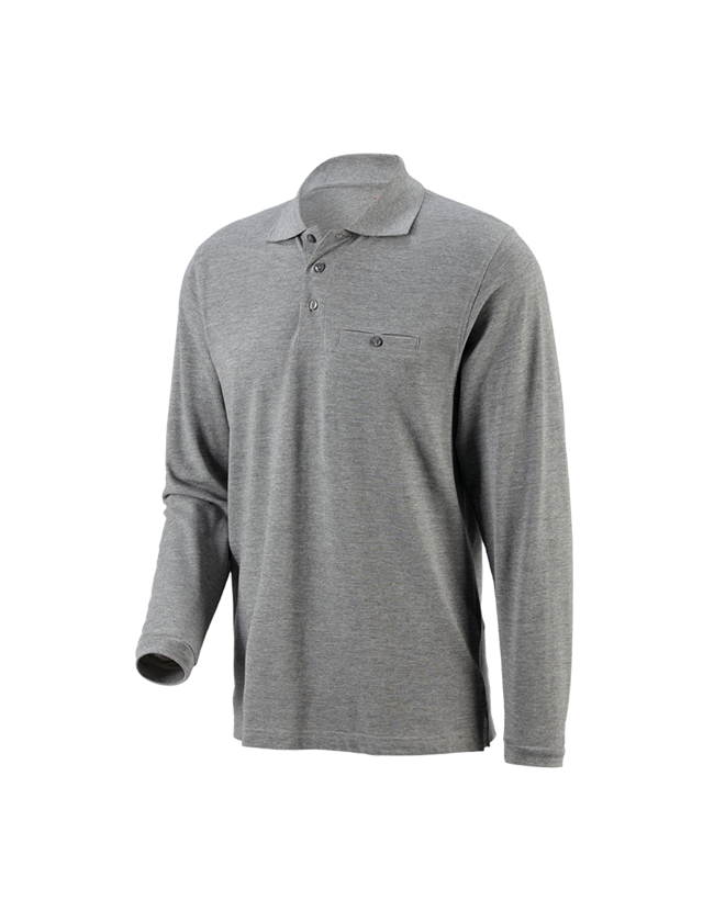 e.s. Longsleeve-Polo cotton Pocket