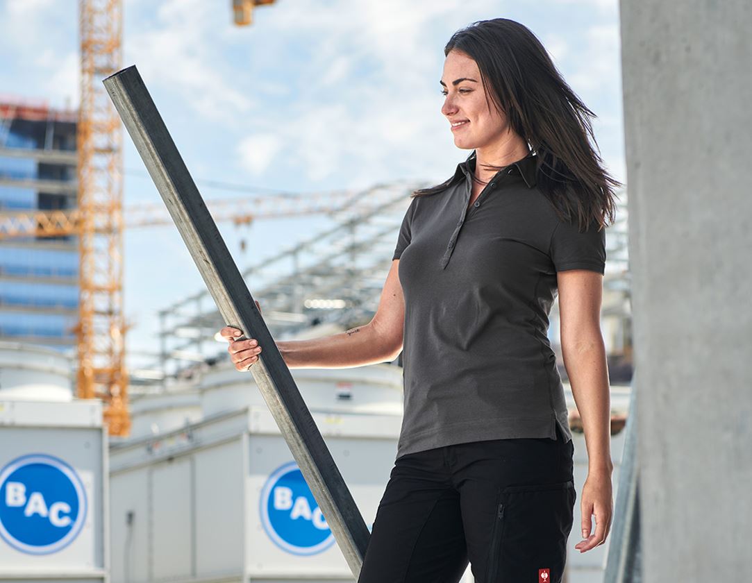 e.s. Polo-Shirt cotton stretch, Damen