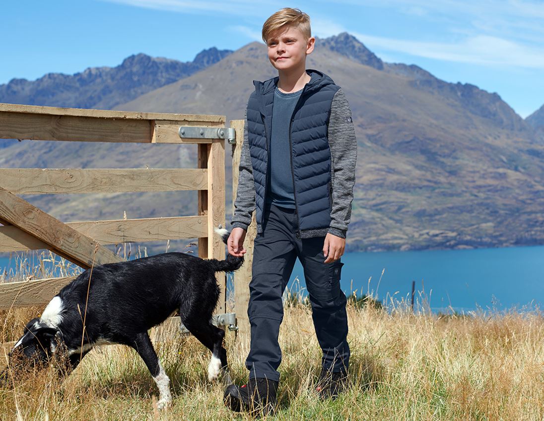 Hybrid Kapuzenstrickjacke e.s.motion ten,Kinder