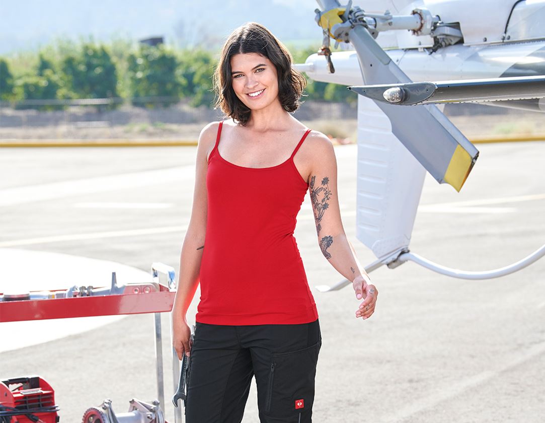 e.s. Spaghetti-Top cotton stretch, Damen