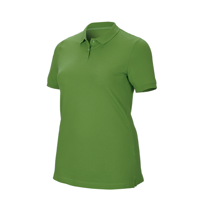 e.s. Piqué-Polo cotton stretch, Damen, plus fit