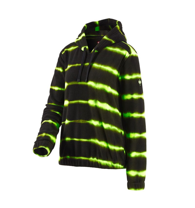 Fleece Hoody tie-dye e.s.motion ten, Damen