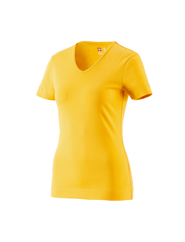 e.s. T-Shirt cotton V-Neck, Damen