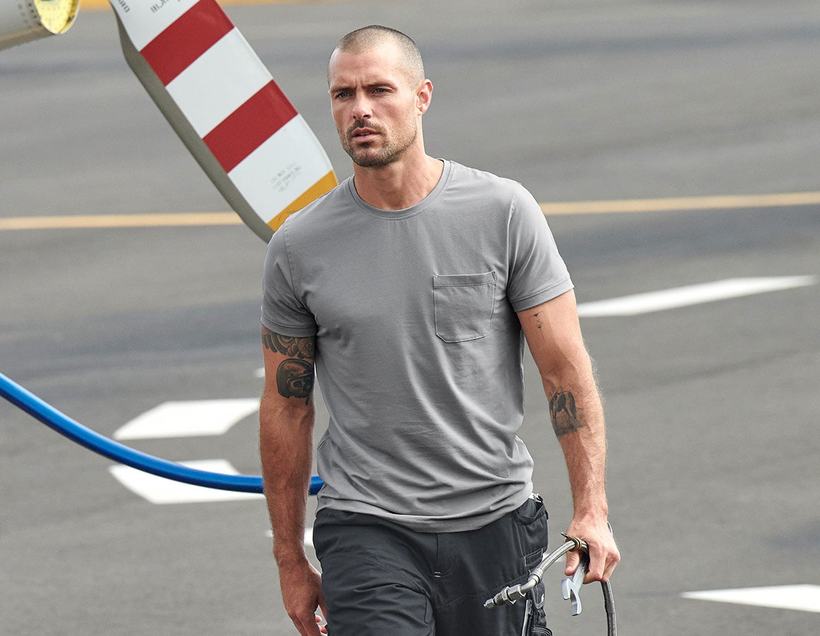 e.s. T-Shirt cotton stretch Pocket