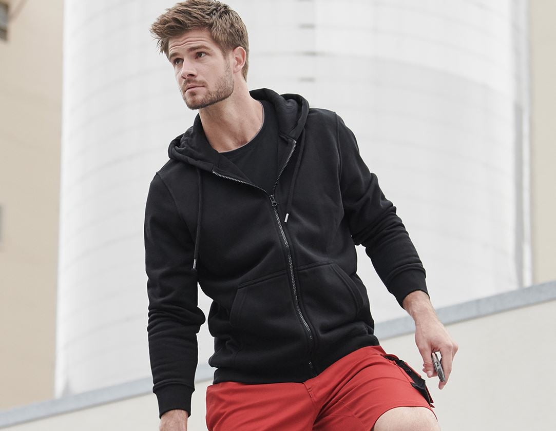 e.s. Hoody-Sweatjacke poly cotton