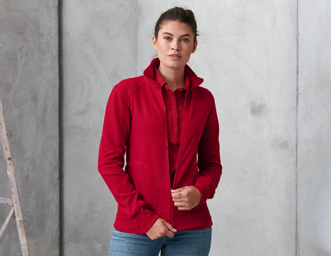 e.s. Sweatjacke poly cotton, Damen