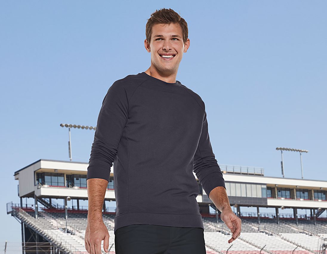 e.s. Sweatshirt cotton stretch, long fit