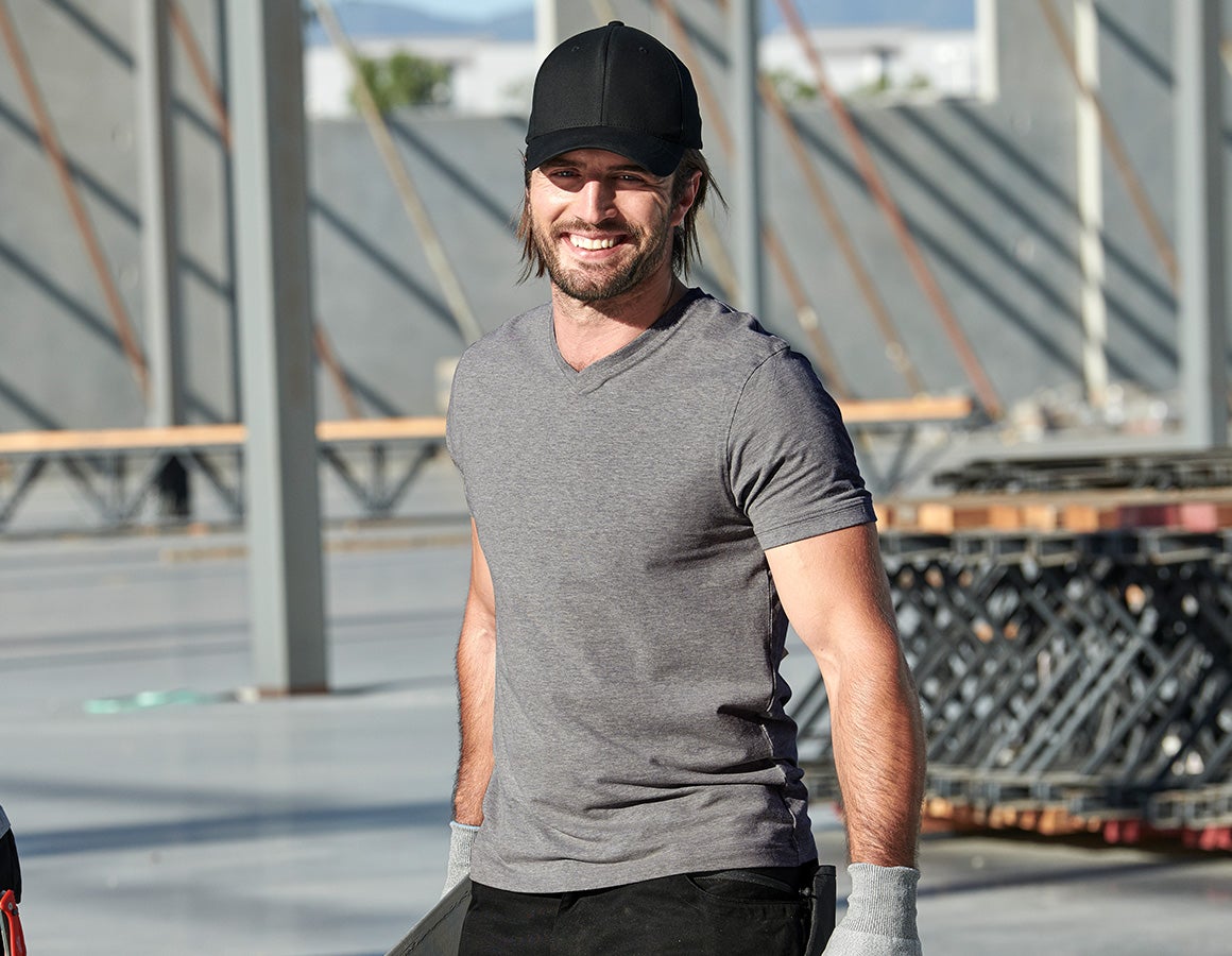 e.s. T-Shirt cotton stretch V-Neck