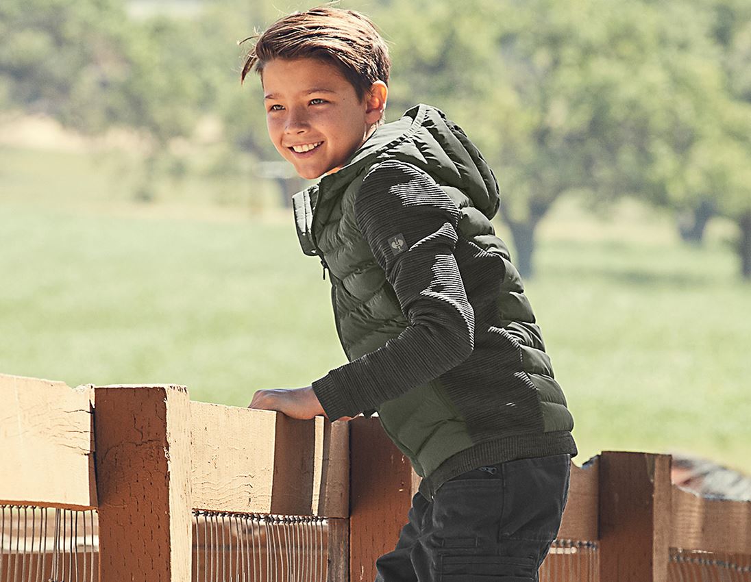 Hybrid Kapuzenstrickjacke e.s.motion ten,Kinder