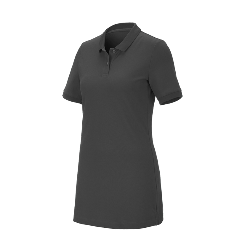 e.s. Piqué-Polo cotton stretch, Damen, long fit