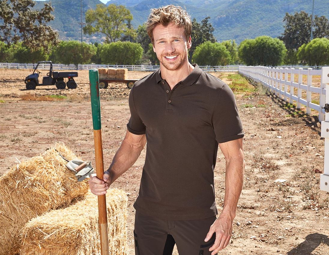 e.s. Piqué-Polo cotton stretch