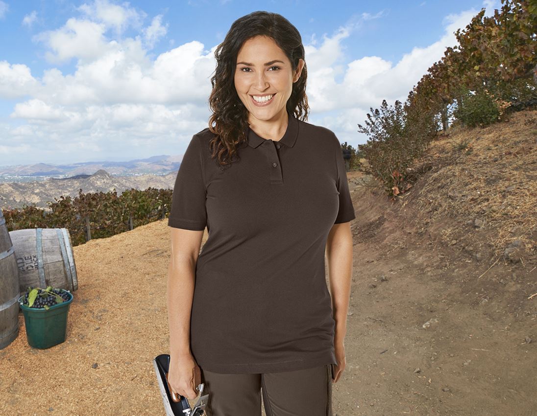 e.s. Piqué-Polo cotton stretch, Damen, plus fit