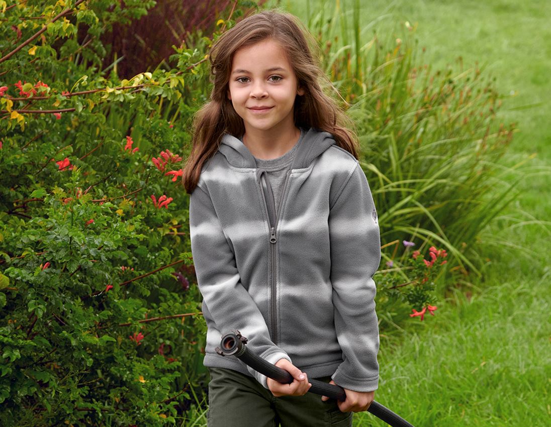 Kapuzenfleecejacke tie-dye e.s.motion ten, Kinder