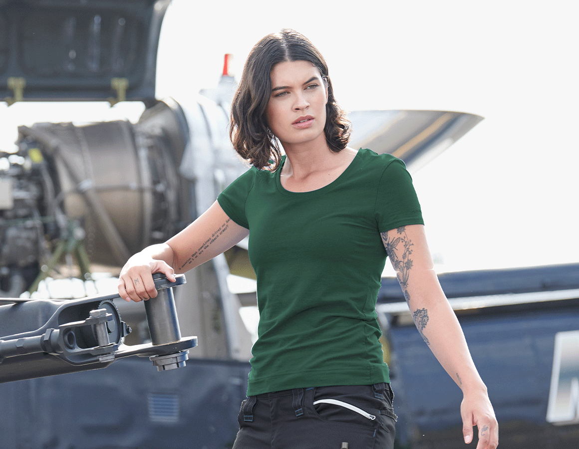 e.s. T-Shirt cotton stretch, Damen