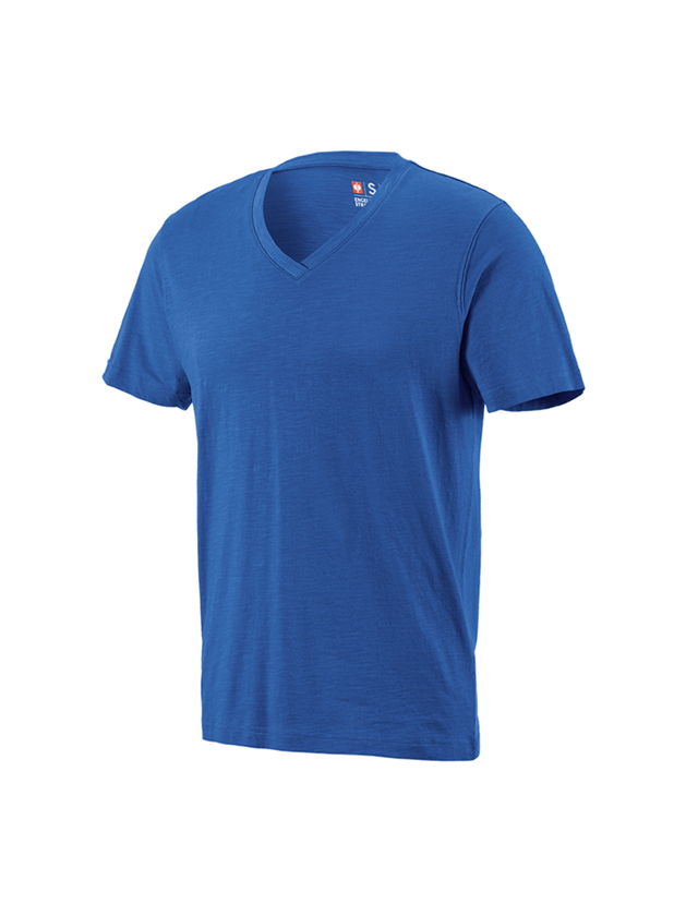 e.s. T-Shirt cotton slub V-Neck