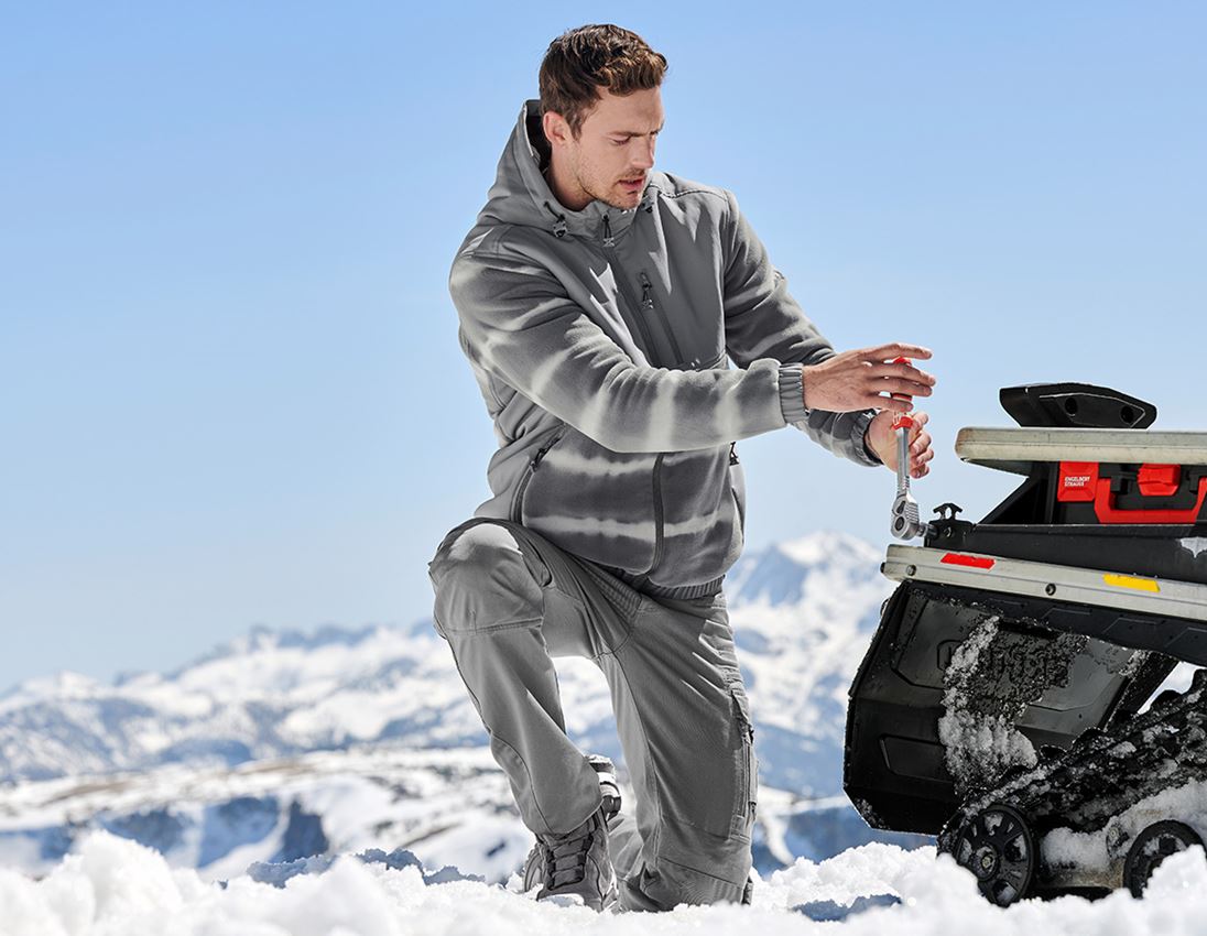 Hybrid Kapuzenfleecejacke tie-dye e.s.motion ten