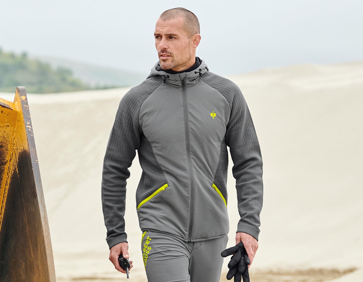 Hybrid Kapuzenstrickjacke e.s.trail