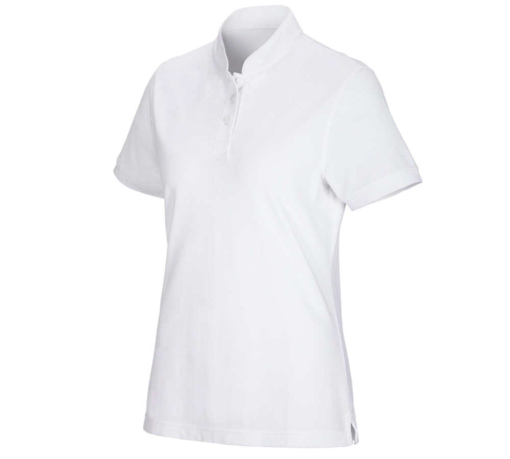 e.s. Polo-Shirt cotton Mandarin, Damen