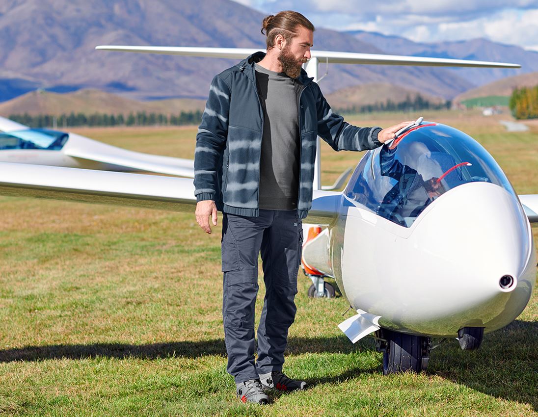 Hybrid Kapuzenfleecejacke tie-dye e.s.motion ten