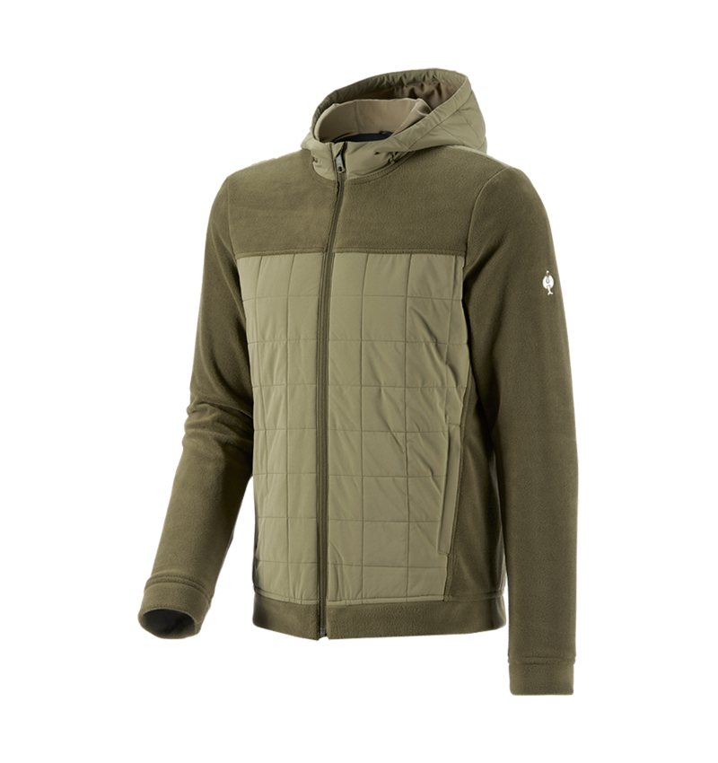 Hybrid Kapuzenfleecejacke e.s.concrete