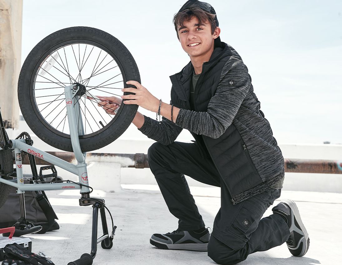 Hybrid Kapuzenstrickjacke e.s.motion ten,Kinder