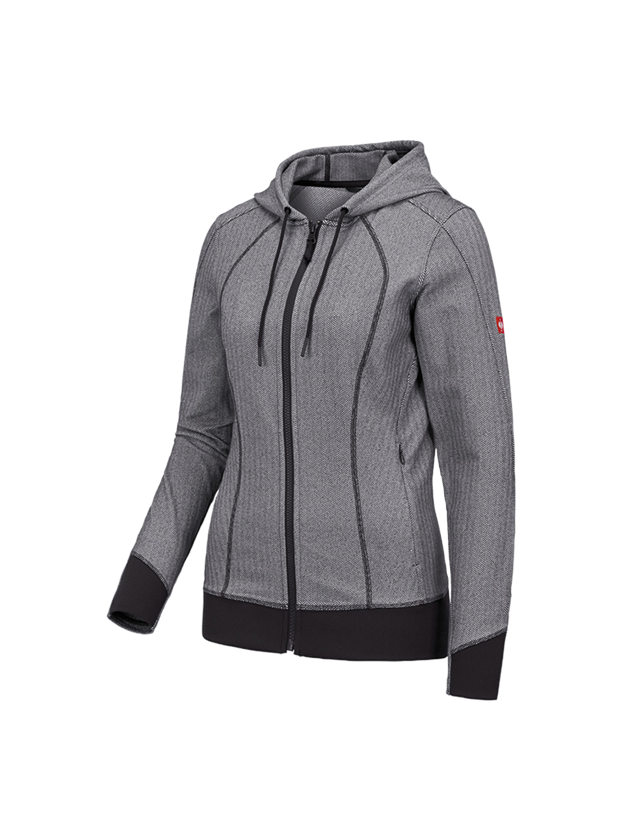 e.s. Funktions Kapuzenjacke herringbone, Damen