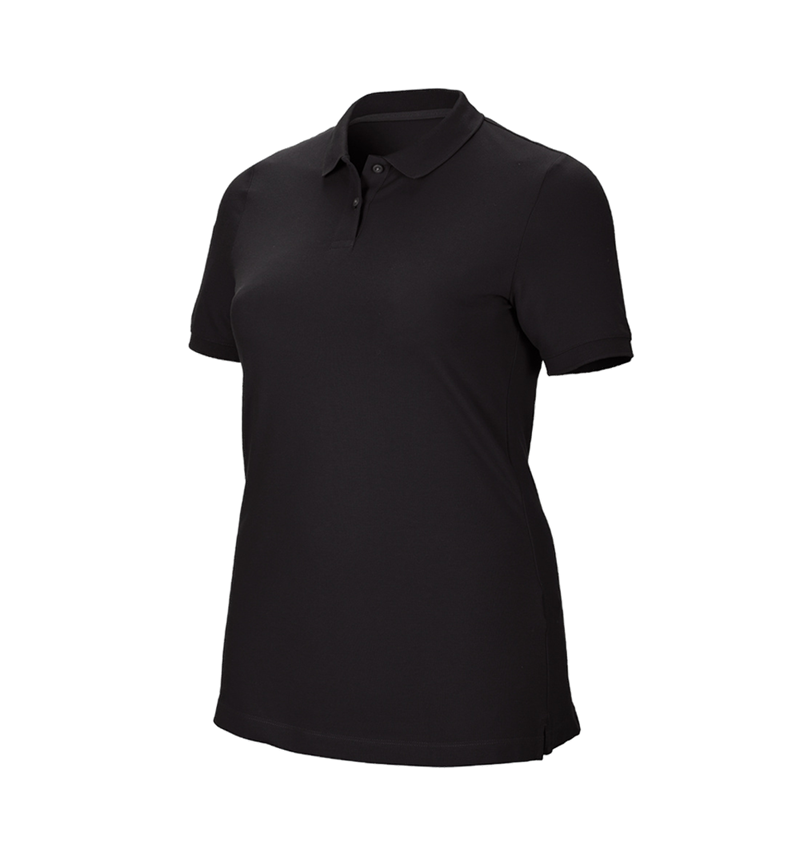 e.s. Piqué-Polo cotton stretch, Damen, plus fit