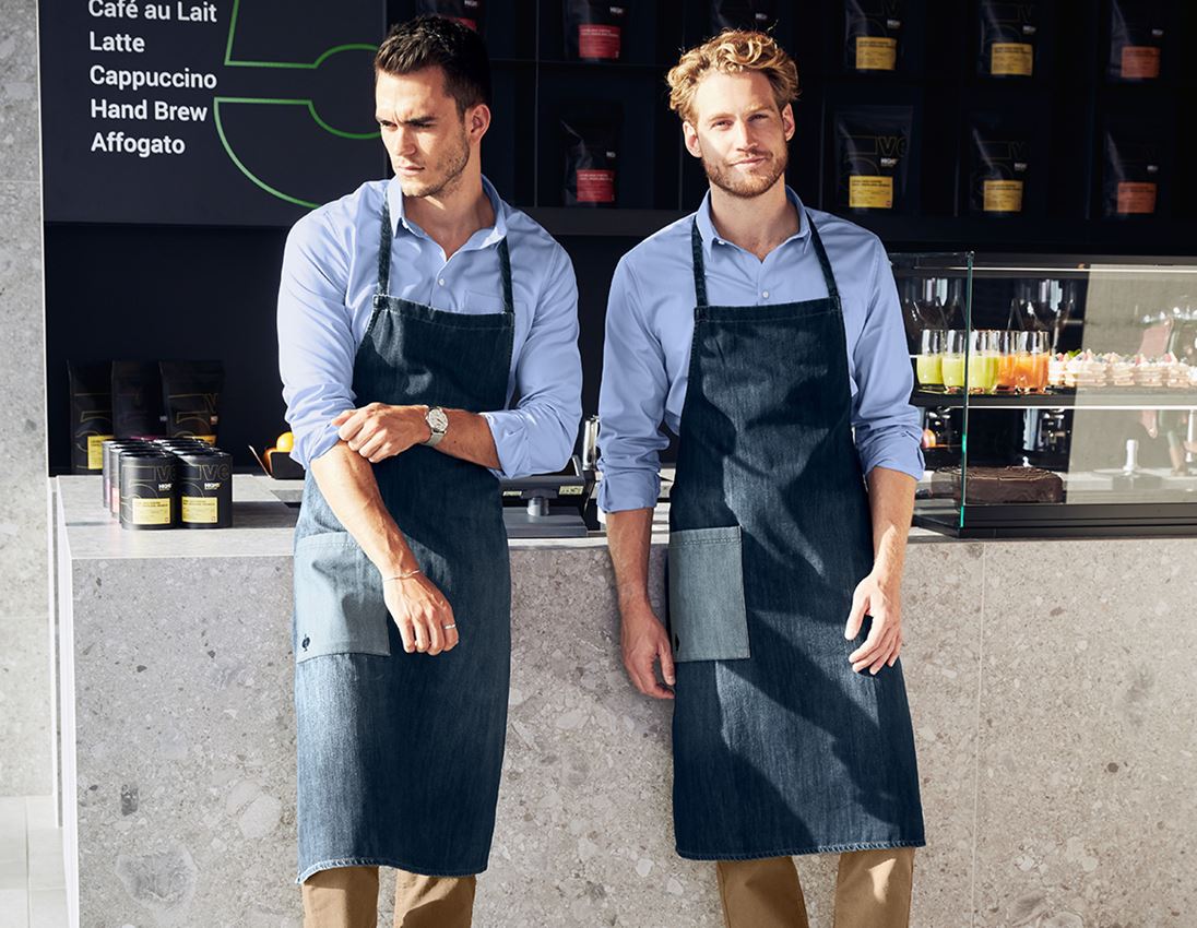 e.s. Latzschürze denim lang