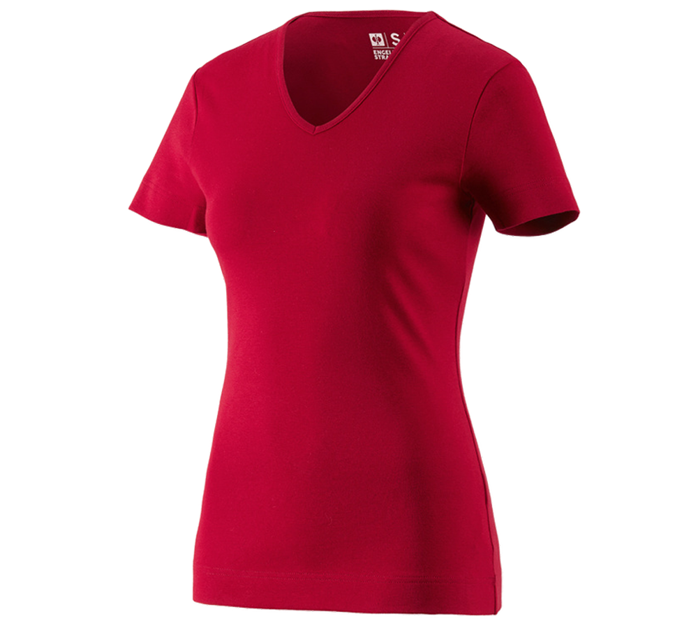 e.s. T-Shirt cotton V-Neck, Damen