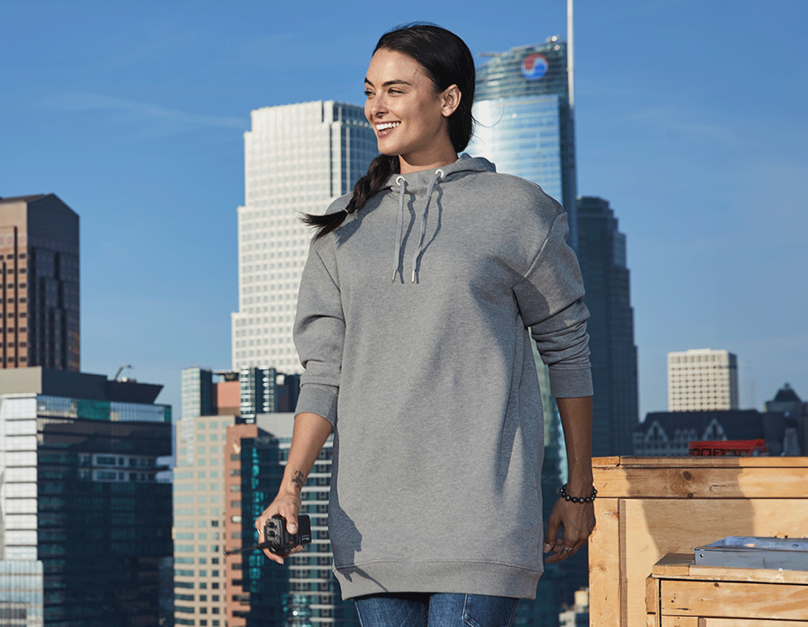 e.s. Oversize Hoody-Sweatshirt poly cotton, Damen