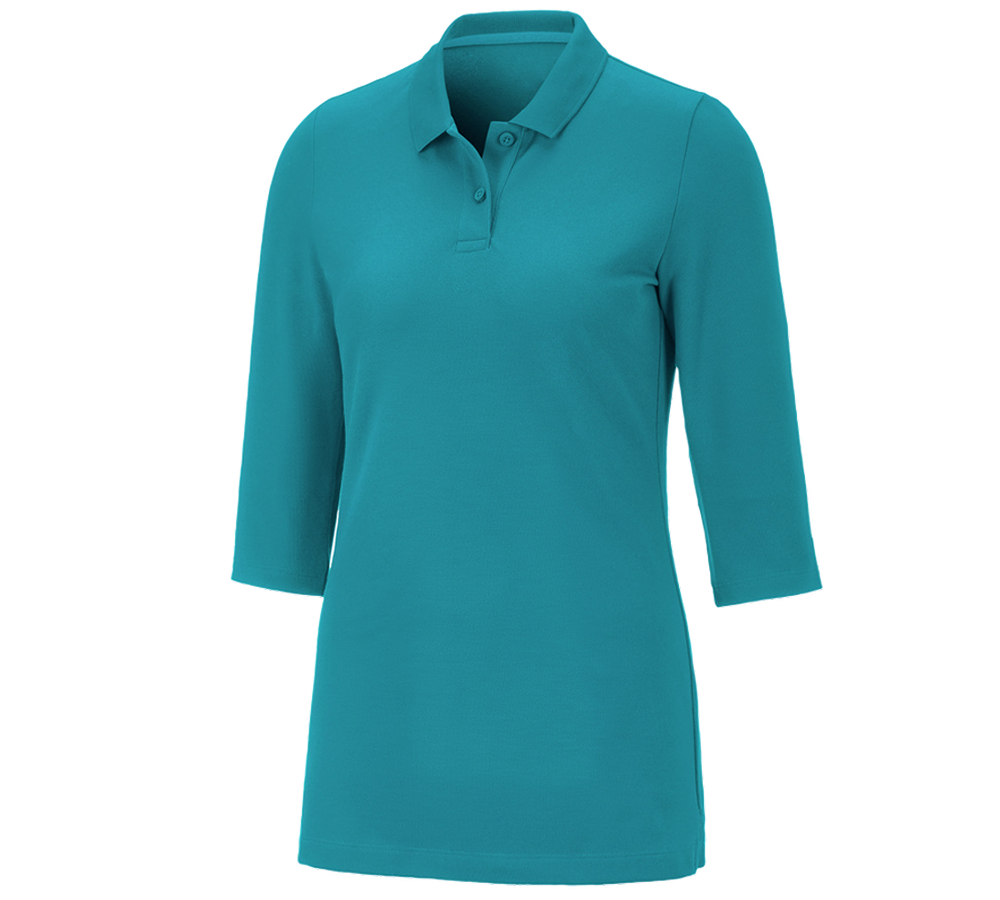 e.s. Piqué-Polo 3/4 Arm cotton stretch, Damen