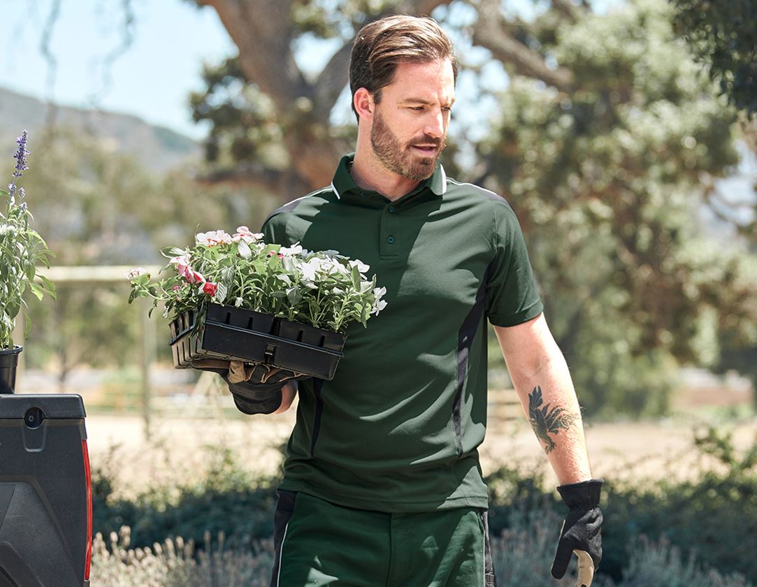 e.s. Funktions Polo-Shirt poly Silverfresh